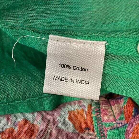 Benjanan Floral Flamingo print mini long sleeve Dress size medium - Picture 13 of 15